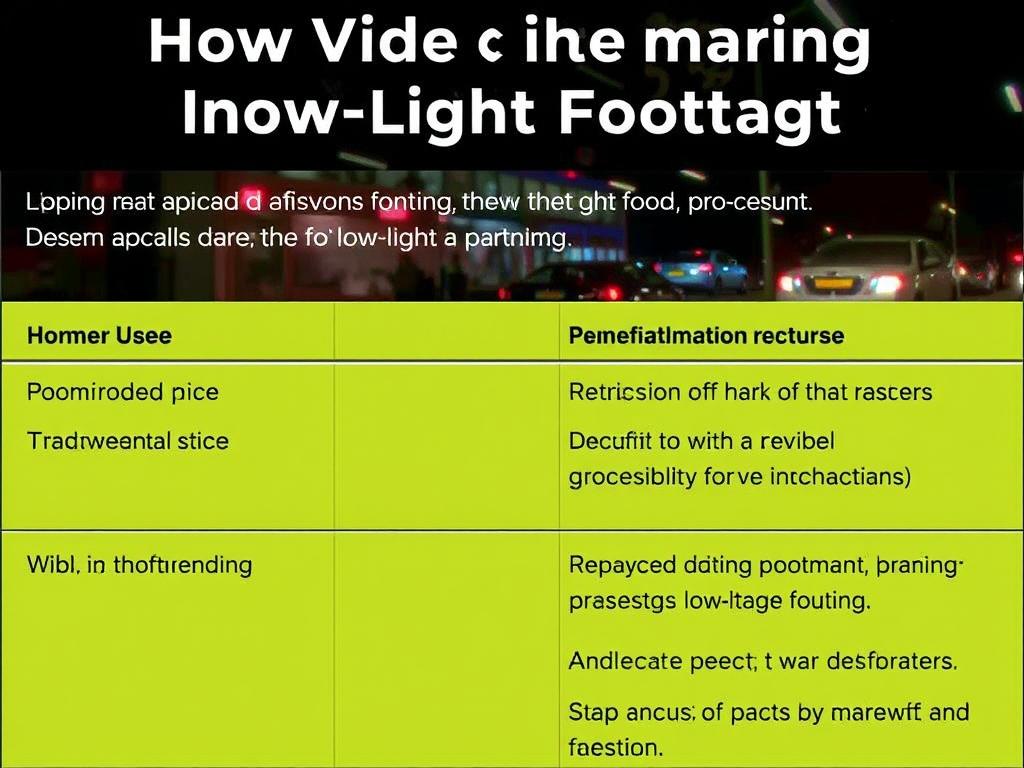 ow Video Processing Improves Low-Light Footage Summary Table: Benefits of Video Processing in Low-Light Footage фото
